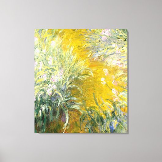 Monet,The Path through the Irises キャンバスプリント (正面)