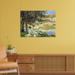 Monet - The River Scene at Bennecourt Postague ポスター<br><div class="desc">クロード・モネのアートワーク、ベヌコートの川の風景， 1868</div>