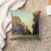 Monet - The Road from Chailly-to-Fontainebleau クッション (ブランケット)