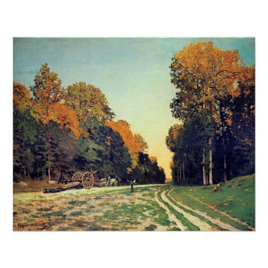 Monet - The Road from Chailly to Fontainebleau ポスター (正面)