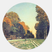 Monet - The Road from Chailly to Fontainebleau ラウンドシール (正面)