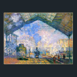 Monet - The Saint-Lazare Station, fine art ポスター<br><div class="desc">The Saint-Lazare Station,  vintage fine art painting by French Impressionist artist Claude Monet,  1877</div>
