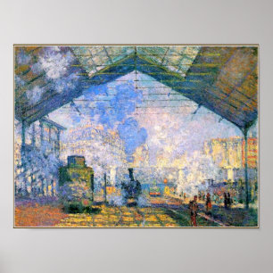 Monet - The Saint-Lazare Station, fine art ポスター