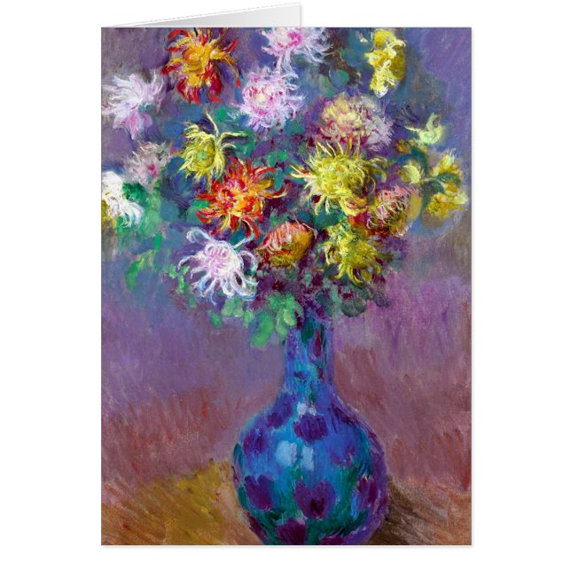 Monet Vase de Chrysanthemes Flowers (正面)