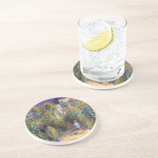 Monet、"Vétheuilの芸術家庭"のコースター コースター (側面)