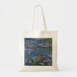 MONET Water Lilies 1916トートバッグ トートバッグ<br><div class="desc">フランスの印象派の画家、クロード・モネ絵を描、この水百合 – 1916年、元々は20世紀初めのフランスの自分の裏庭のインスピレーションから、カン絵を描バスの油として描かれていた。ユリの池を作った76歳の絵を描時、モネの白内障は進み、色の認識が変わっていました。白内障（カタル）が悪くなるにつれて、彼は眼瞼が赤くなり、紫が広がり、暗い青を絵に描いた。この2つのレンディションの濃い青は、オリジナルアートに近い可能性が高くなりますが、黄色の色相は明るいコントラストと明るい色調で最も楽しめます。</div>