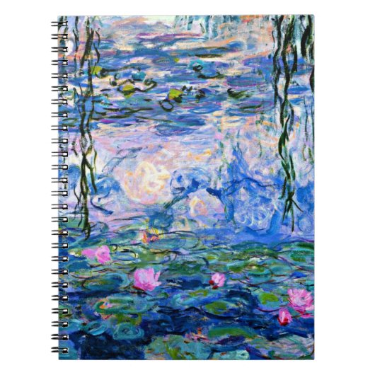 Monet - Water Lilies, 1919, pink, ノートブック (正面)