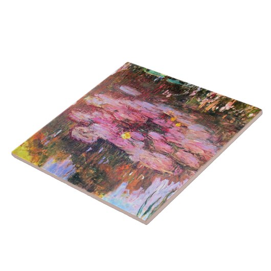 Monet - Water Lilies, Pink, タイル (側面)