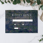 Monet Water Lilies Wedding 出欠カード