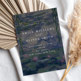 Monet Water Lilies Wedding 招待状