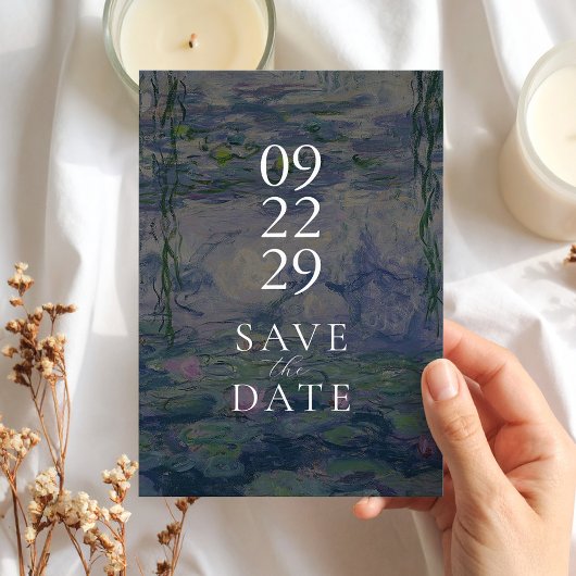 Monet Water Lilies Wedding Save The Date セーブザデート