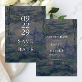 Monet Water Lilies Wedding Save The Date セーブザデート