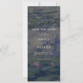 Monet Water Lilies Wedding Save The Date セーブザデート (裏面)