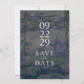 Monet Water Lilies Wedding Save The Date セーブザデート (正面)