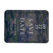 Monet Water Lilies Wedding Save The Date マグネット (横)