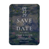 Monet Water Lilies Wedding Save The Date マグネット (縦)