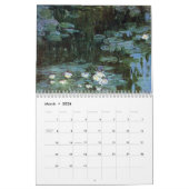 Monet Waterlillies 2015年 カレンダー (3月 2026)