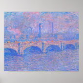 Monet - Waterloo Bridge, Sunlight Effect, ポスター (正面)