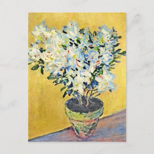 Monet - White Azaleas in a Pot,  ポストカード (正面)