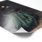 Monet Woman in Green Dress フォトプリント (角)