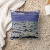Monet's famous painting, Seascape, クッション (ブランケット)