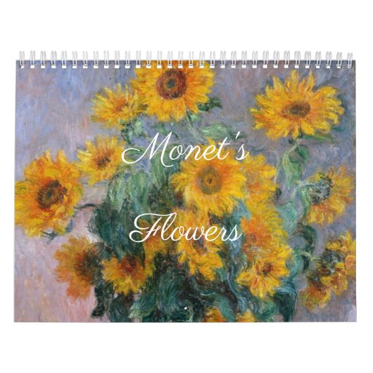 Monet's Flowers Art Calendar (8.5インチx 11インチ) カレンダー (カバー)
