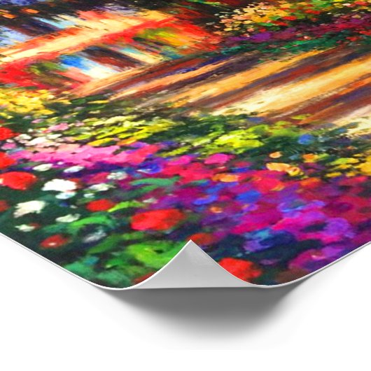 Monet's GardenのGibernyでのMonet Pathway ポスター (角)