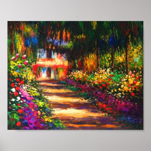 Monet's GardenのGibernyでのMonet Pathway ポスター (正面)