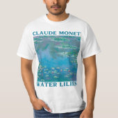 Monet's Water Lilies Modern Art Impressionism Pain Tシャツ (正面)