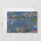 Monet's Water Lilies RSVP応答カード 出欠カード (裏面)