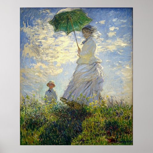 Monet's Woman with a Parasol (The Stroll / Walk) ポスター (正面)