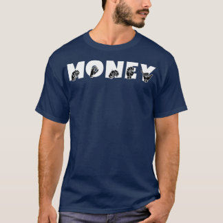 MONEY ASL手話デザイン Tシャツ