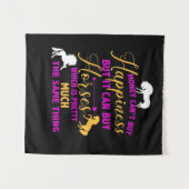 Money Can Buy Horses Purple Yellow タペストリー (正面(横))