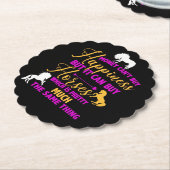 Money Can Buy Horses Purple Yellow ペーパーコースター (アングル)