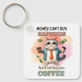 Money Can't Buy Happiness Funny Cat Lover Gift  キーホルダー (正面)