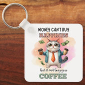Money Can't Buy Happiness Funny Cat Lover Gift  キーホルダー (正面)
