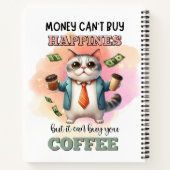 Money Can't Buy Happiness Funny Cat Lover Gift  ノートブック (裏面)