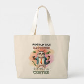 Money Can't Buy Happiness Funny Cat Lover Gift  ラージトートバッグ (裏面)