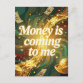 Money is coming to me positive affirmation ポストカード (正面)