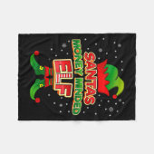 Money Minded Elf Christmas Matching Costumes X-mas フリースブランケット (正面(横))