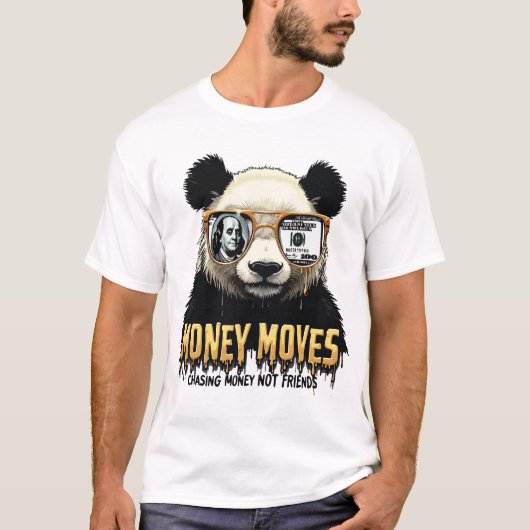 Money Moves Panda Shades T-Shirt Tシャツ (正面)
