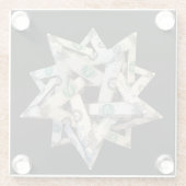 Money Origami Five Intersecting Tetrahedra ガラスコースター (裏面)