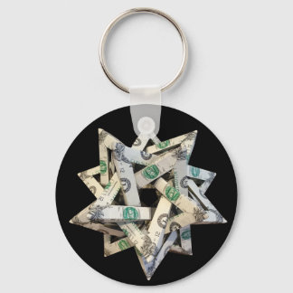 Money Origami Five Intersecting Tetrahedra キーホルダー
