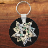 Money Origami Five Intersecting Tetrahedra キーホルダー (正面)