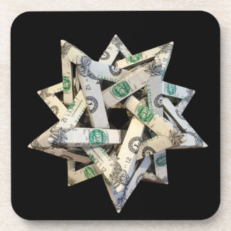Money Origami Five Intersecting Tetrahedra コースター