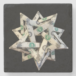Money Origami Five Intersecting Tetrahedra ストーンコースター