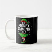 Money Saving Elf Christmas Girls Women Elf Squad X コーヒーマグカップ (左)