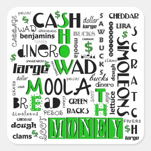 Money Squareスタンプを表示する スクエアシール (正面)