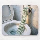 Money Toilet Paper Roll マウスパッド (正面)