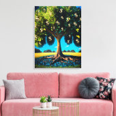 Money Tree Prosperity Wealth Abundance Blessing キャンバスプリント (インサイチュ (リビング))